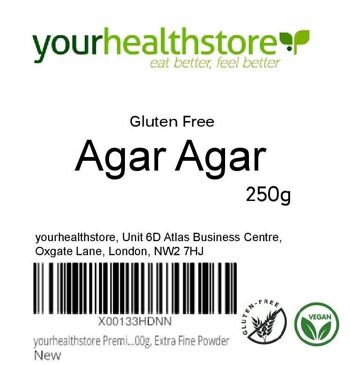 yourhealthstore Premium Gluten Free Agar Agar Poudre 250g 2