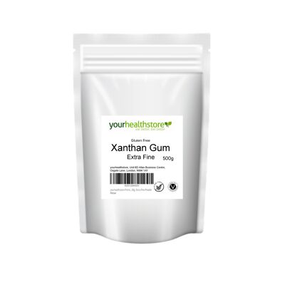 yourhealthstore Premium Goma Xantana Sin Gluten 500g, Polvo Extra Fino