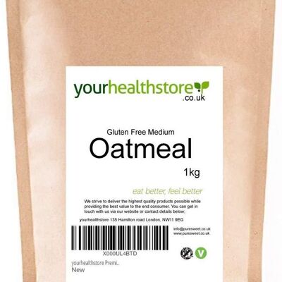 yourhealthstore Premium Glutenfrei Medium Haferflocken 1kg