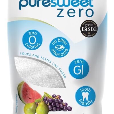 Puresweet Zero® Édulcorant 100 % naturel zéro calorie 1 kg, sans arrière-goût amer, adapté aux diabétiques, respectueux des dents, végétalien, sans OGM.