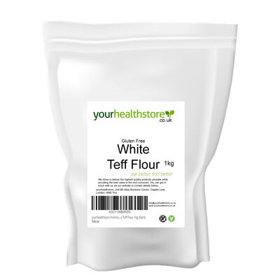 yourhealthstore Farine de Teff Blanc Premium Sans Gluten 1kg