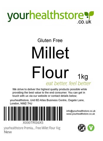 yourhealthstore Farine de millet Premium sans gluten 1kg 2