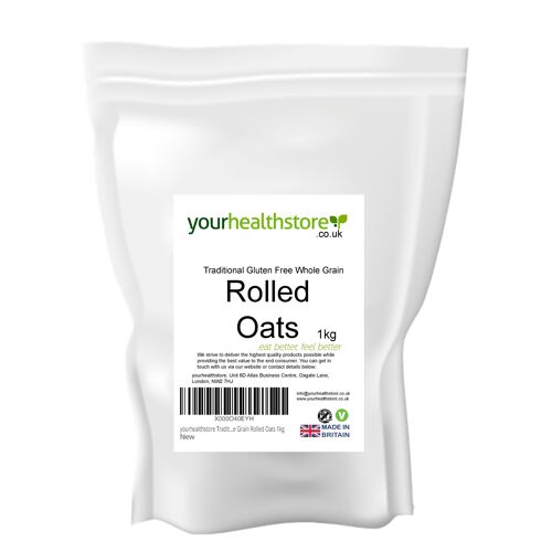 yourhealthstore Traditional Gluten Free Whole Grain Rolled Oats 1kg