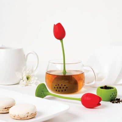 Red Tulip Tea - tea infuser - Tulip - spring - Mother's Day gift