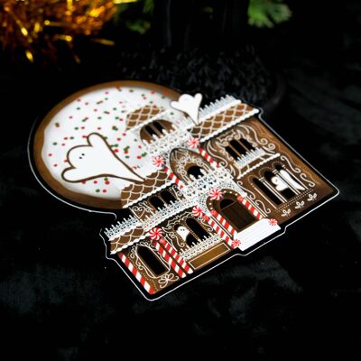 Gingerdead House Vinyl Sticker - Gothic Christmas