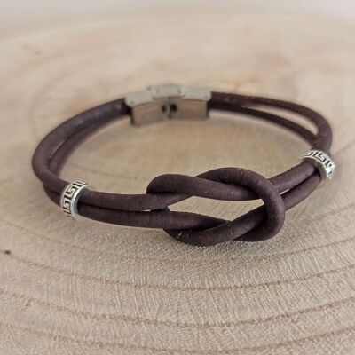 Bracelet en liège marron Sohan, mixte