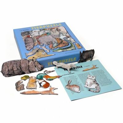 Tierpuzzle - Puzzle di 33 animali