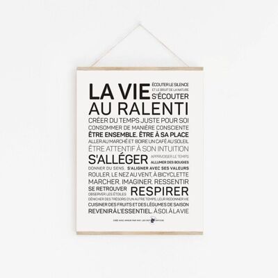 Affiche La vie au ralenti  -  A4