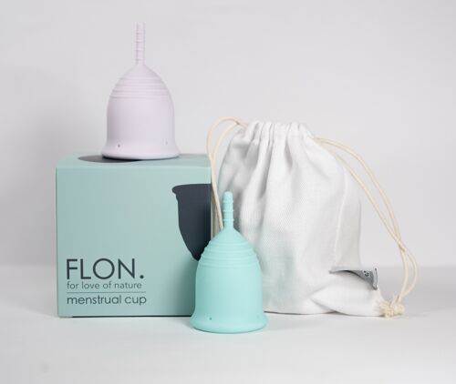 Menstrual Cup Set - 2 cups (S&L), Steriliser Cup and Storage Pouch