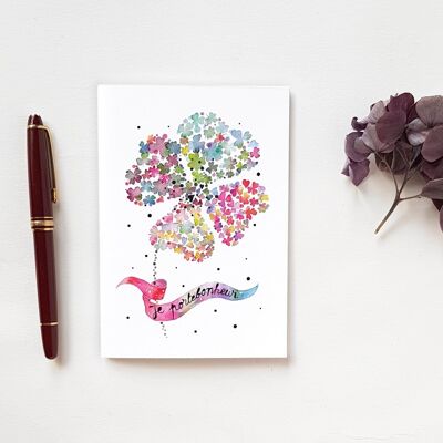 A6 NOTEBOOK 4-LEAF CLOVER FOR LUCKY WATERCOLOR
