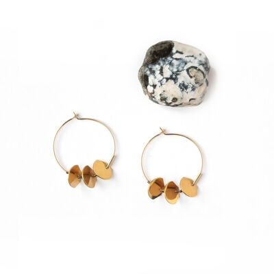 MEDIUM HOOPS GOLD PLATED GOLD SEQUIN