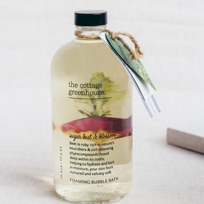 Bain moussant à la betterave sucrière et aux fleurs