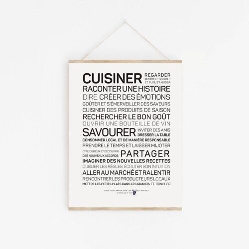 Affiche Cuisiner - A4