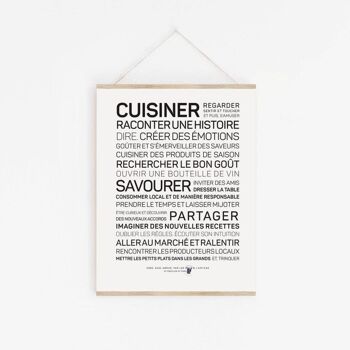 Affiche Cuisiner - A4