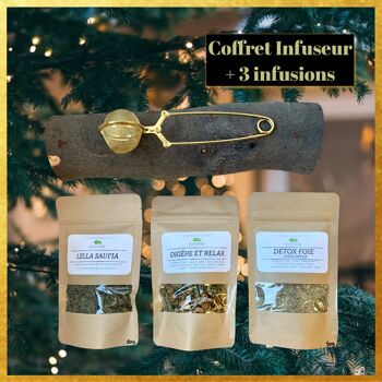 Spécial Fêtes - Coffret 3 infusions bios  + infuseur 2