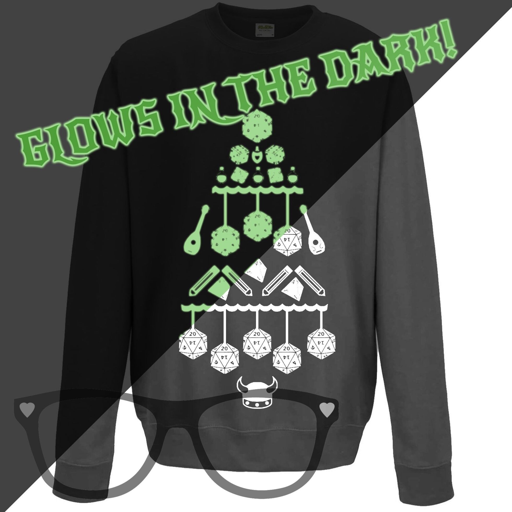 Tabletop RPG DnD style Christmas Sweater for Geeks