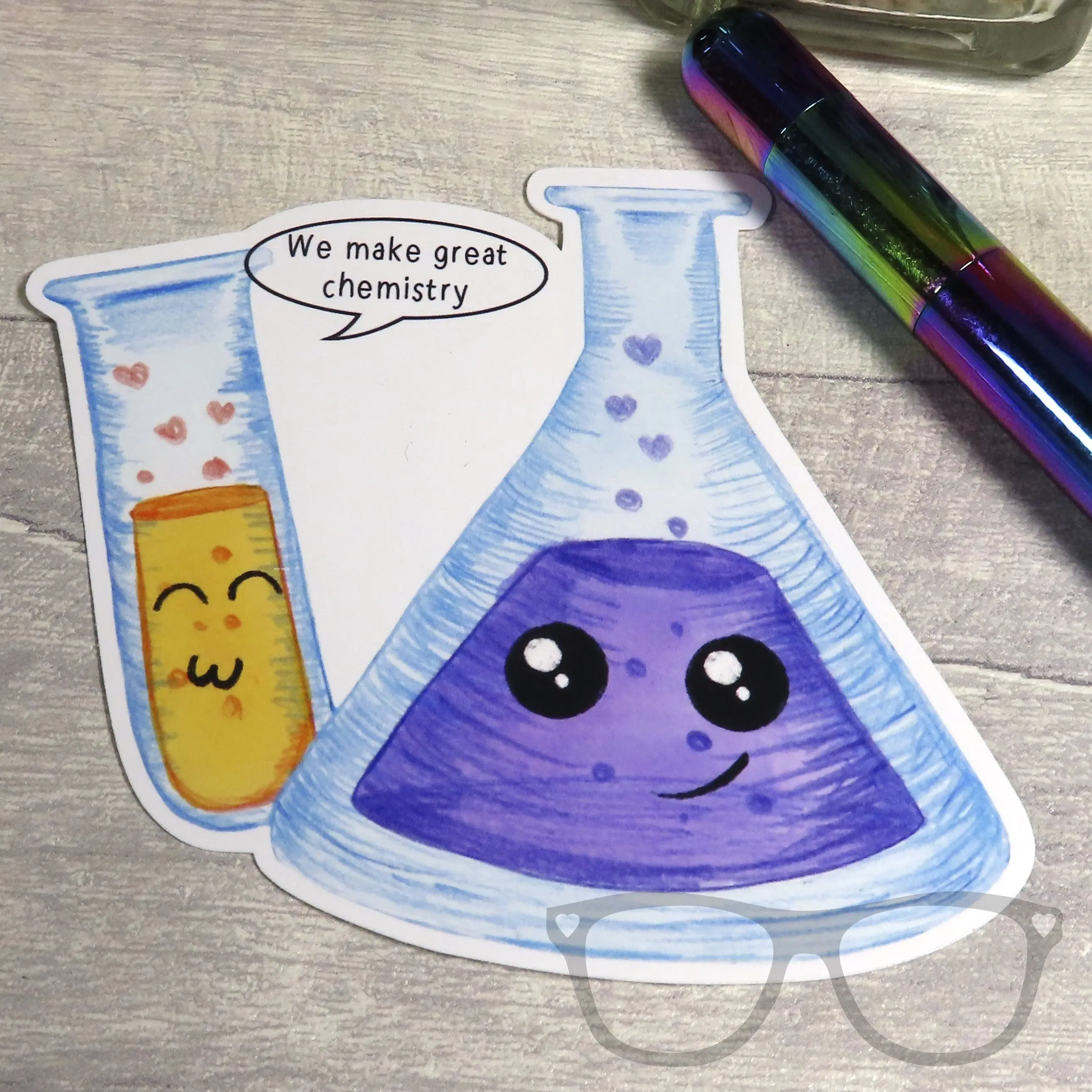 Achat Grande fiole conique de chimie Sticker conique en gros