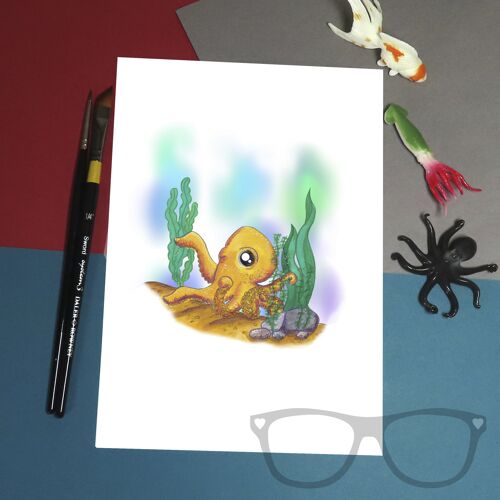 Octopus Art Print - Without text - A4 (210 x 297mm/8.3 x 11.7")