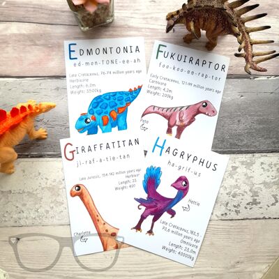 Individual A-Z A6 Dinosaur Cards - Edmontonia