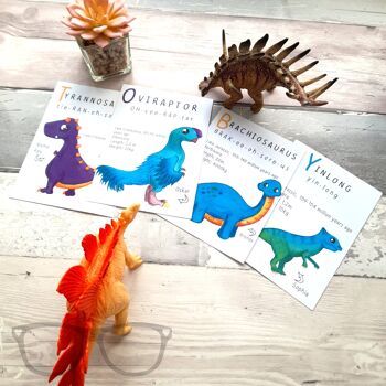 Cartes individuelles de dinosaures A-Z A6 - Wulatelong 3