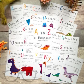 Cartes individuelles de dinosaures A-Z A6 - Wulatelong 6