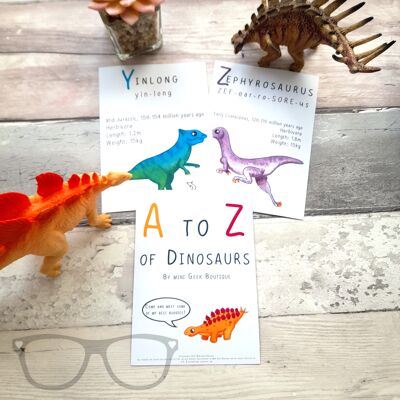 Cartes individuelles de dinosaures A-Z A6 - Yinlong