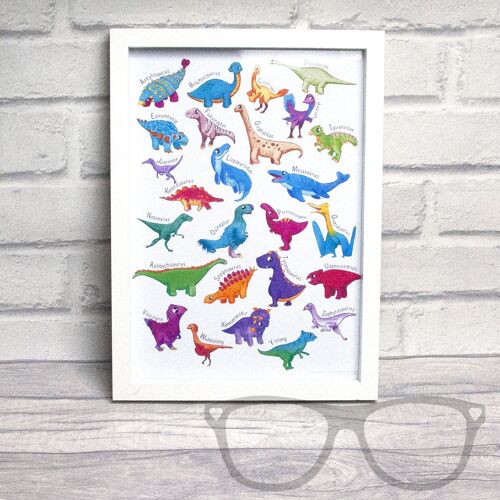 A-Z Alphabet Dinosaurs Print