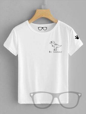 T-shirt Parasaurolophus Dinosaur - Femme XS 8 - Blanc 1