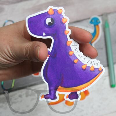 Dinosaurier Sticker - T-Rex - Du bist gültig