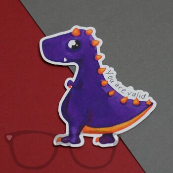 Sticker dinosaure - T-Rex - Vous êtes valide 2