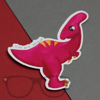 Sticker dinosaure- Parasaurolophus- Vous êtes unique 2