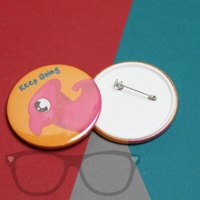 Dinosaur Badge - Keep Going - Badge