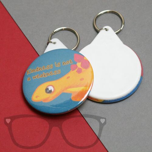 Dinosaur Badge - Kindness isn't a weakness - Keyring