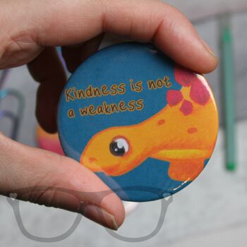 Badge de dinosaure - La gentillesse n'est pas une faiblesse - Porte-clés 2