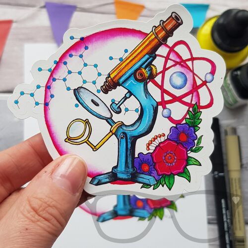 Microscope Science sticker