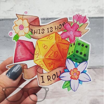 This is how I roll D20 Gaming sticker