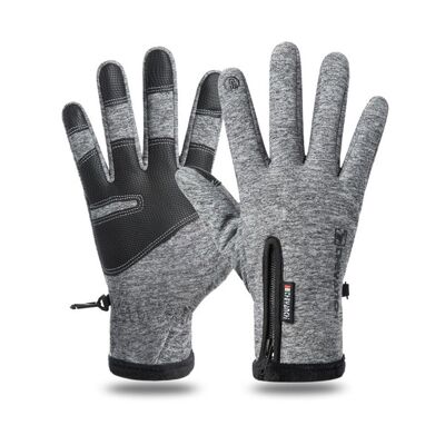 gants d'hiver | sport | coupe-vent | gris
