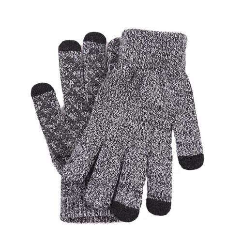 touch screen handschoenen | winter | gebreide handschoenen | grijs