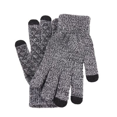 guantes para pantallas táctiles | invierno | guantes tejidos | gris