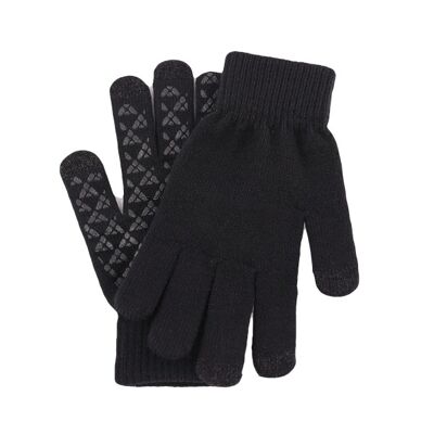 guantes para pantallas táctiles | invierno | guantes tejidos | negro