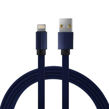 Câble 1m 2A iPhone vers USB en nylon tressé 4