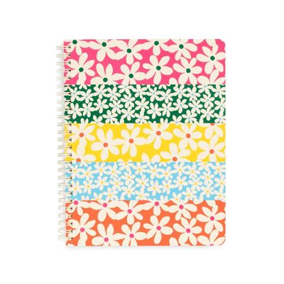 mini cuaderno de borrador, margaritas