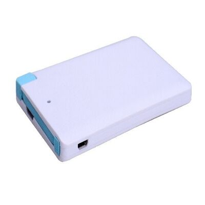 BACKUP-AKKU 2500 mAh „TAKE ME“ WEISS MICRO-USB UND LIGHTNING-ANSCHLÜSSE