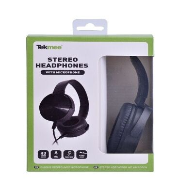 COMFORTABLE WIRED STEREO HEADSET WITH MICROPHONE