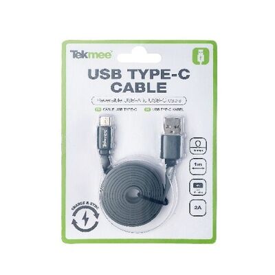 TEKMEE 1M TYPE-C FLAT TPE CABLE