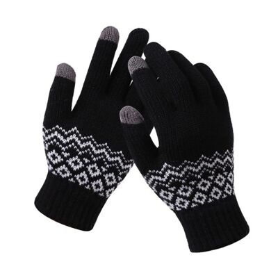 Guantes de punto | guantes de lana | Varios colores | negro