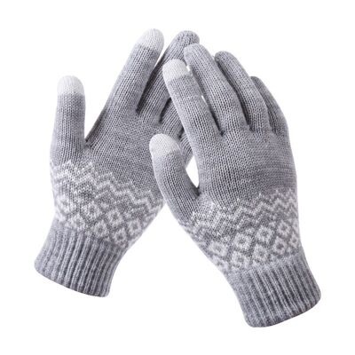Guantes de punto | guantes de lana | Varios colores | gris