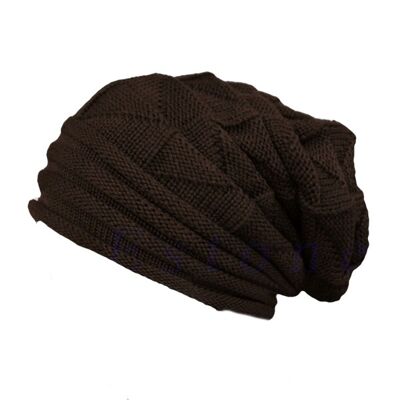 Gebreide beanie | muts| diverse kleuren | acryl | bruin