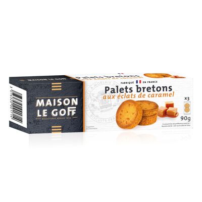 Breton pucks with caramel pieces