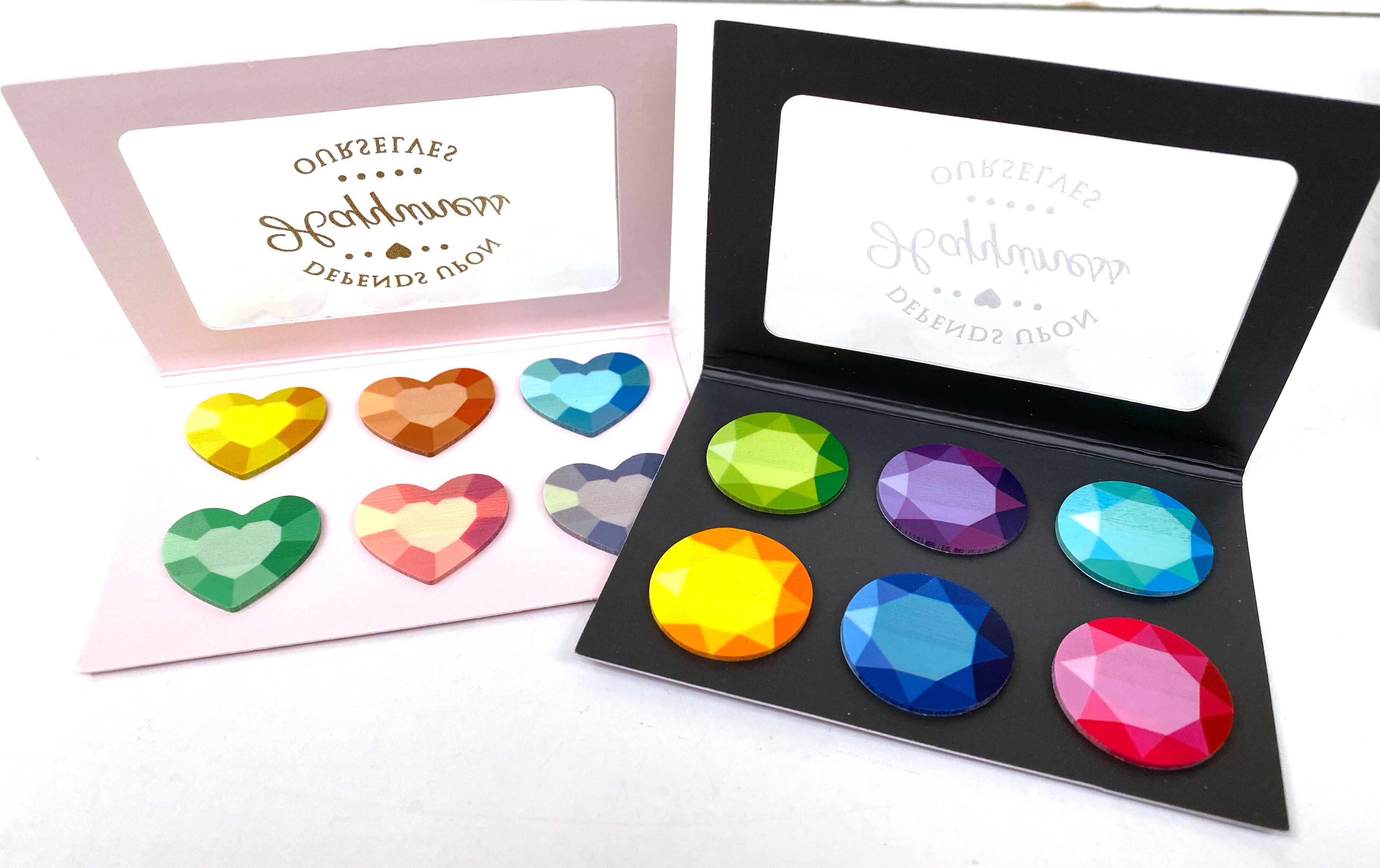Film sticky notes gemstone round and heart
